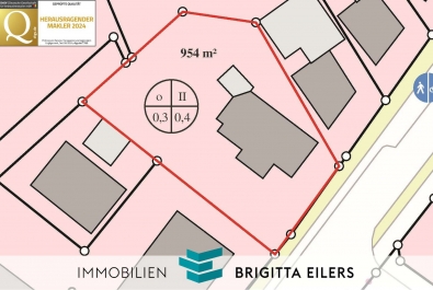 Investoren aufgepasst! 954 m² Grundstück in Verden, B-Plan 56 I, 2 Vollgeschosse, GRZ 0,3/GFZ 0,4